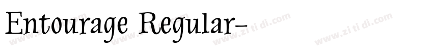 Entourage Regular字体转换